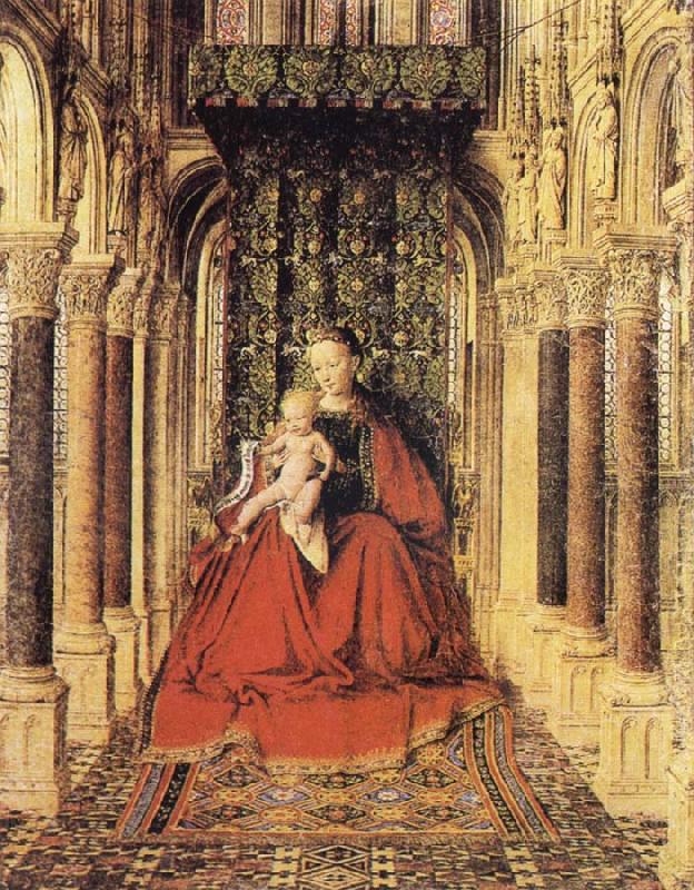 EYCK, Jan van The Virgin and Child in a Church France oil painting art
